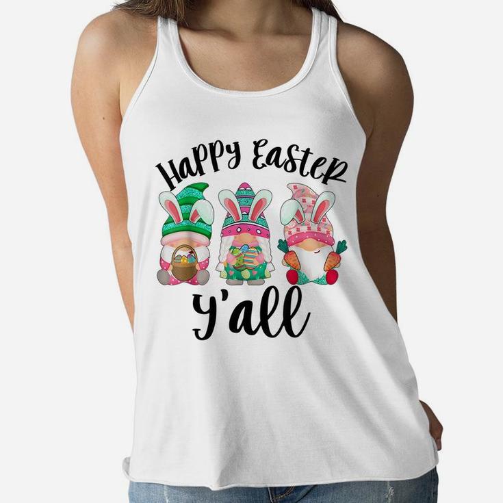Happy Easter Y'all Cute Easter Day Gift Gnome Eggs For Kids Women Flowy Tank