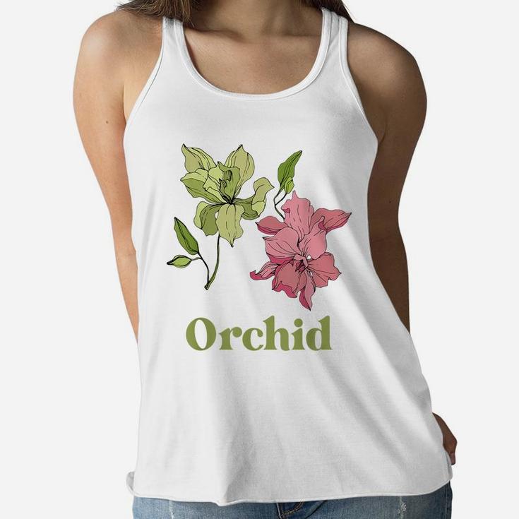 Orchid Flower Floral Women's Or Girls Classic Women Flowy Tank