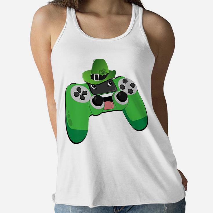 Video Game Gaming St Patrick Day Gamer Boys St Patty's Day Women Flowy Tank