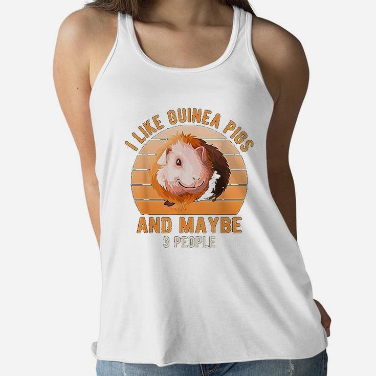 Vintage Design I Like Guinea Pigs And Maybe 3 People Women Flowy Tank