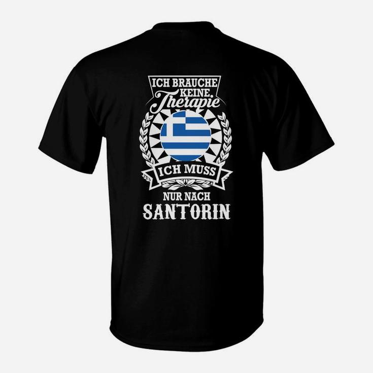 Griechenland-inspiriertes T-Shirt Santorini-Therapie, Urlaubsstimmung Tee