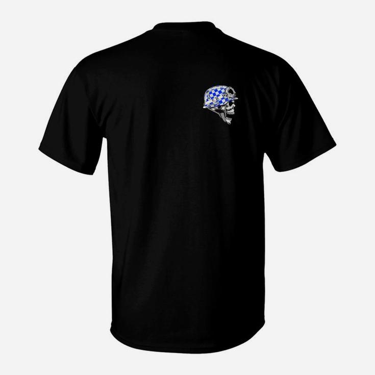 Schwarzes T-Shirt mit Brustgrafik, Trendiges Motiv-Shirt