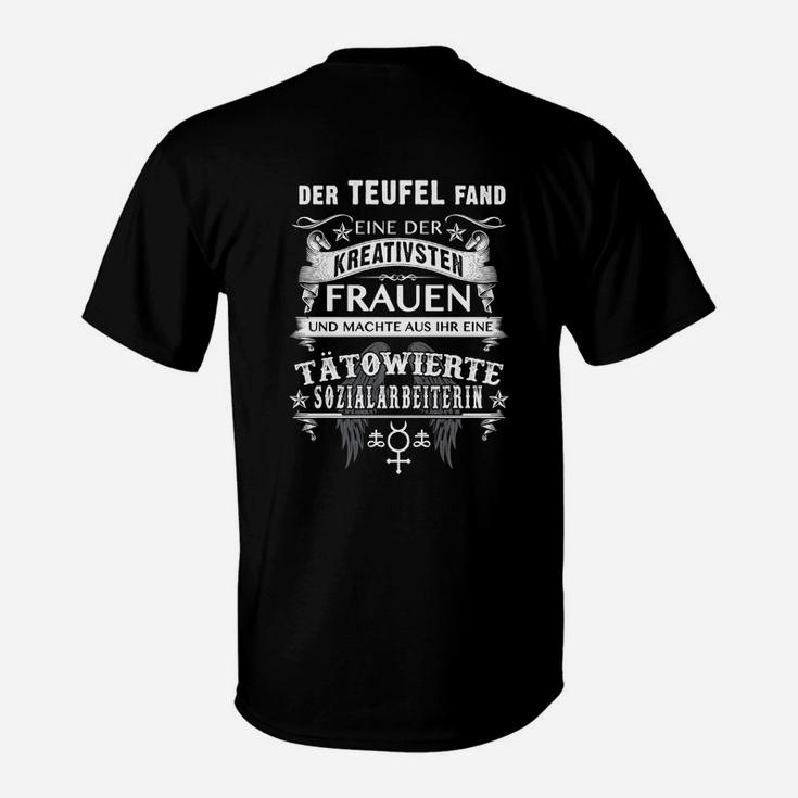 Teufel Fand Tätowierte Sozialarbeiterin T-Shirt