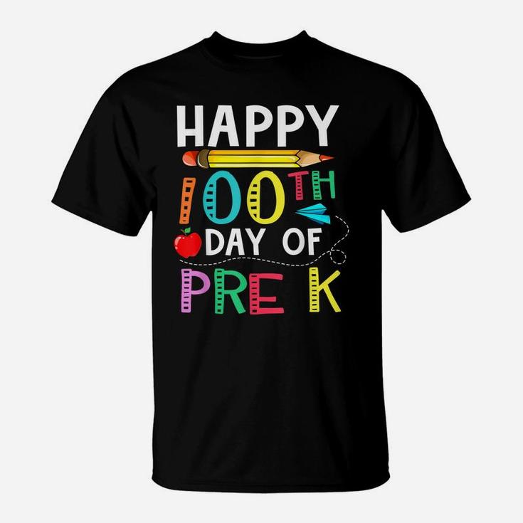 100 Days Of Pre K - Happy 100Th Day Of School Gift For Kids T-Shirt