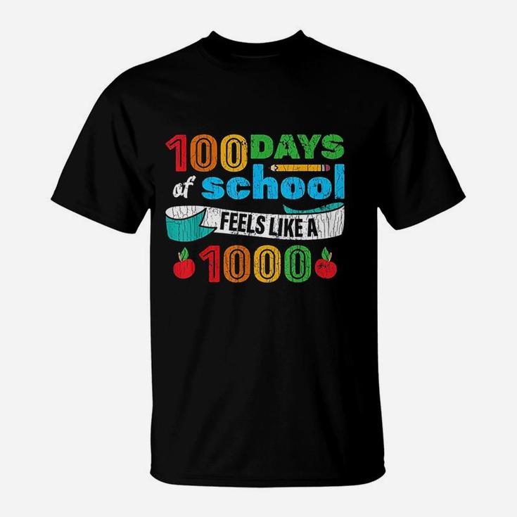 100 Days Of School For Students Teachers Funny Gift T-Shirt
