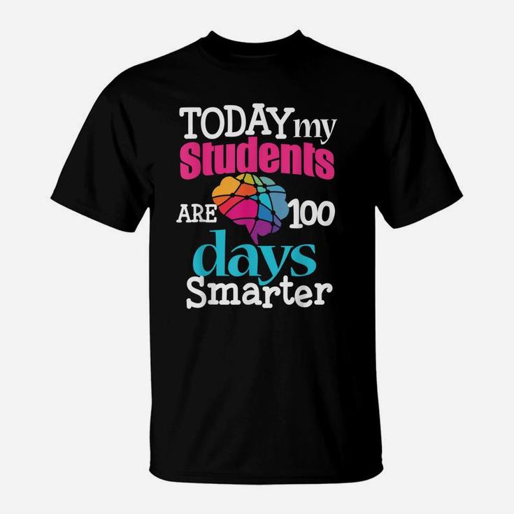 100 Days Of School Teacher Shirt Funny Tee For Men Women T-Shirt