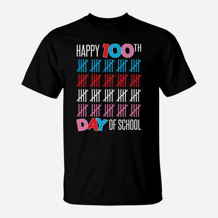 100Th Day Of School Hoodie Happy 100Th Day Kids Teacher T-Shirt