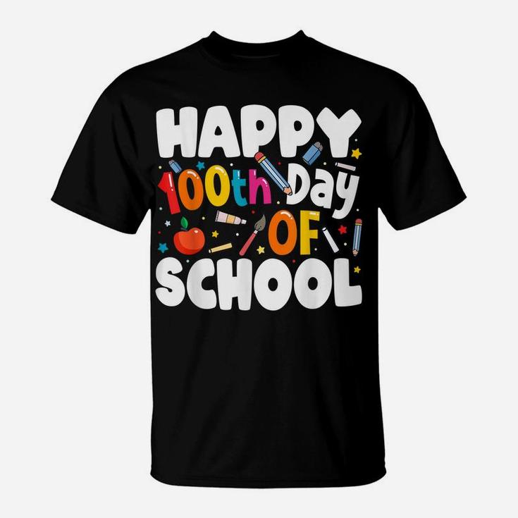 100Th Day Of School Shirt For Teachers Kids Happy 100 Days T-Shirt