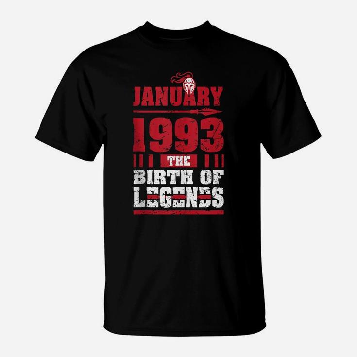 1993 The Birth Of Legends 27 Years Old 27Th Birthday Gifts T-Shirt
