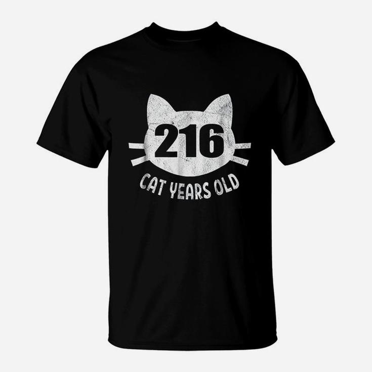 216 Cat Years Old 50Th Birthday Gift For Cat Lovers T-Shirt