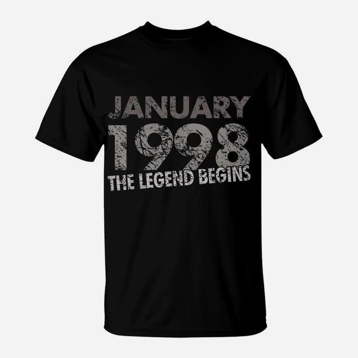 21St Birthday Shirt - January 1998 - The Legend Begins T-Shirt