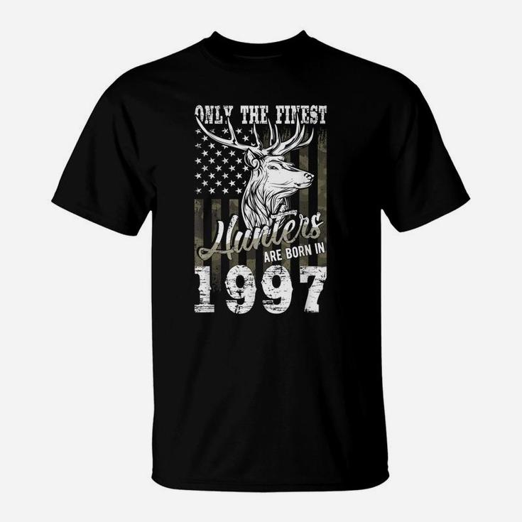 24Th Birthday Gift For 24 Year Old Deer Hunter Hunting 1997 T-Shirt