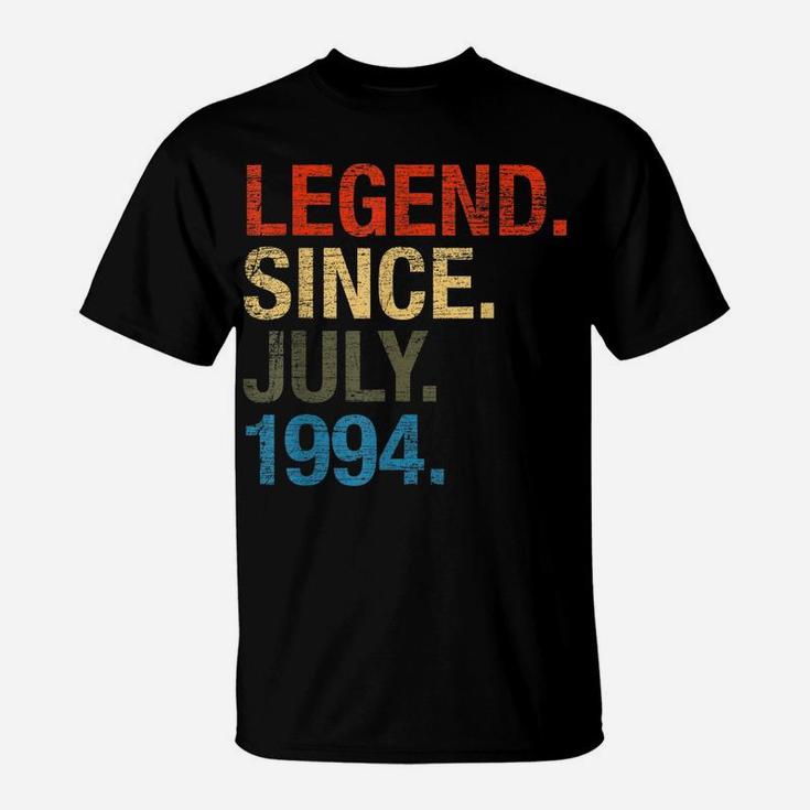 25Th Birthday Gifts Year Old - Legend Since July 1994 T-Shirt