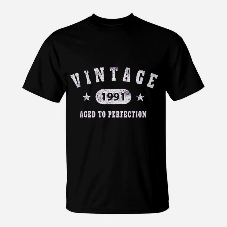 30Th Birthday Gift Vintage 1991 Aged To Perfection T-Shirt