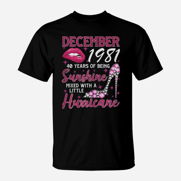 40 Year Old Gift December 1981 40 Years Of Being Sunshine T-Shirt