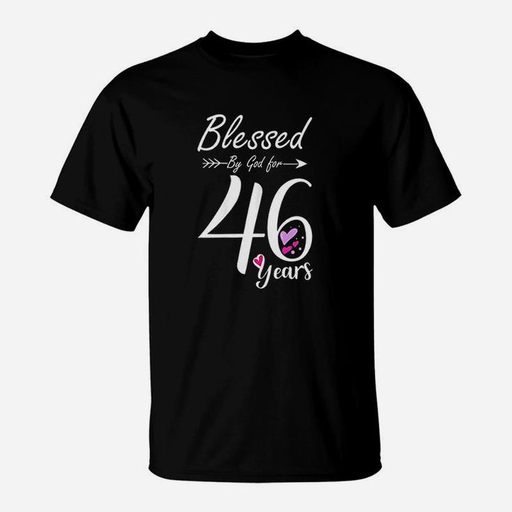 46Th Birthday Gift And Blessed For 46 Years Birthday T-Shirt