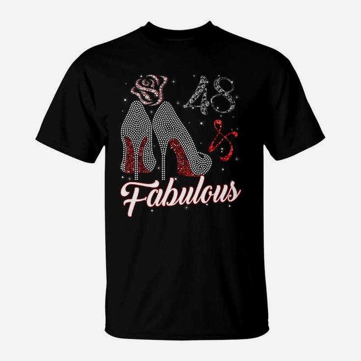 48 And & Fabulous 1973 48Th Birthday Gift Tee For Womens T-Shirt