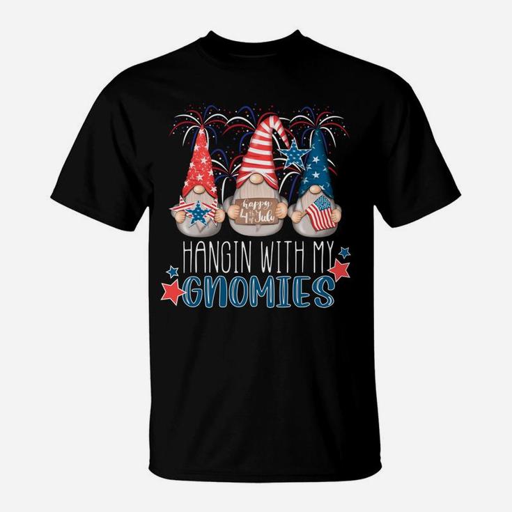4Th Of July Gnomes Hangin' With My Gnomies Summer July 4Th Sweatshirt T-Shirt