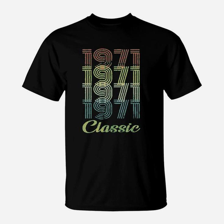 50Th Birthday Gift  Retro Birthday 1971 Classic T-Shirt