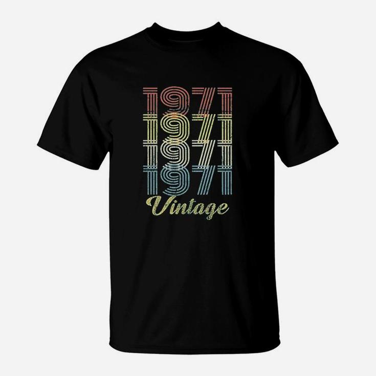 50Th Birthday Gift Retro Birthday 1971 Vintage T-Shirt