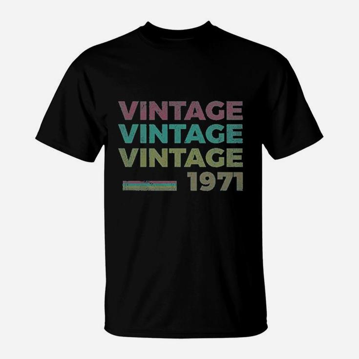 50Th Birthday Gift Retro Birthday  Vintage 1971 T-Shirt
