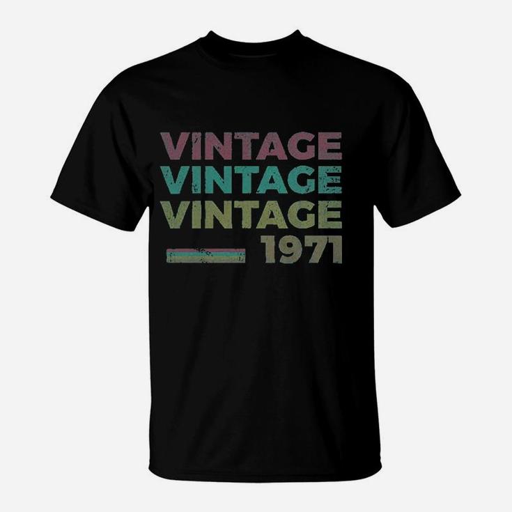 50Th Birthday Gift  Retro Birthday Vintage 1971 T-Shirt