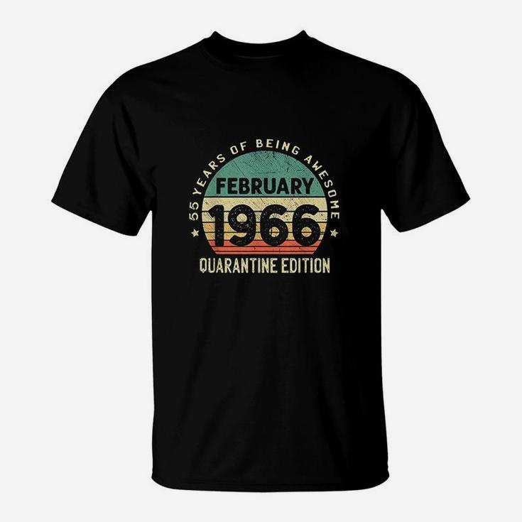 55 Years Old 55Th Birthday  Vintage February 1966 T-Shirt