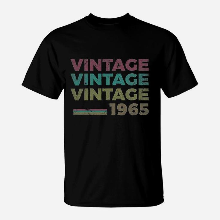 56Th Birthday Gift Retro Birthday  Vintage 1965 T-Shirt