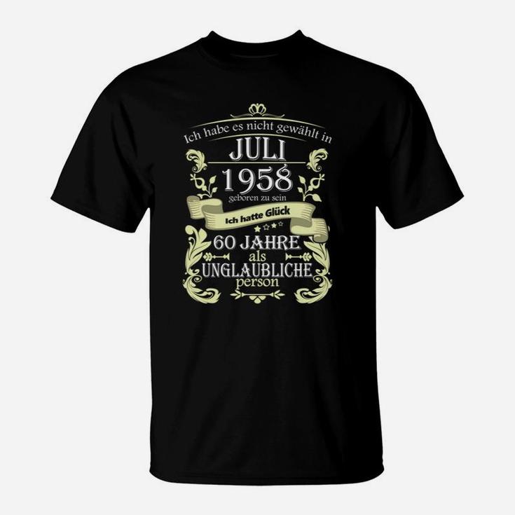 60 Jahre Unglaublicher Mensch T-Shirt, Jubiläumsgeschenk mit Jahrgang