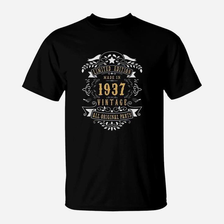 84 Years Old Made In 1937 84Th Birthday Gift Idea Vintage T-Shirt