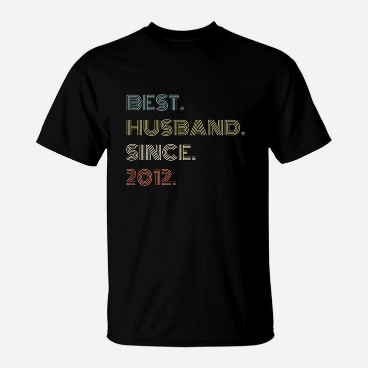 9Th Wedding Anniversary Gift Best Husband Since 2012 T-Shirt