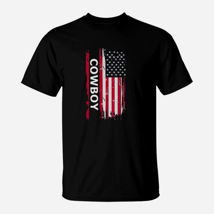 A Redneck Cowboy Usa Flag For Country Music Fans And Cowboys T-Shirt