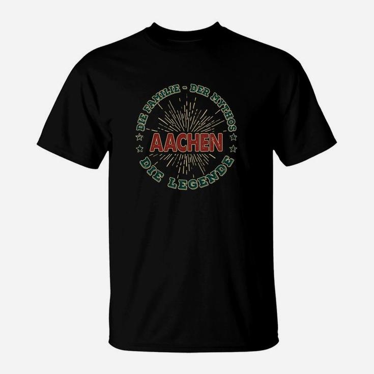 Aachen Retro-Stil Stolz T-Shirt, Legenden Himmel Design