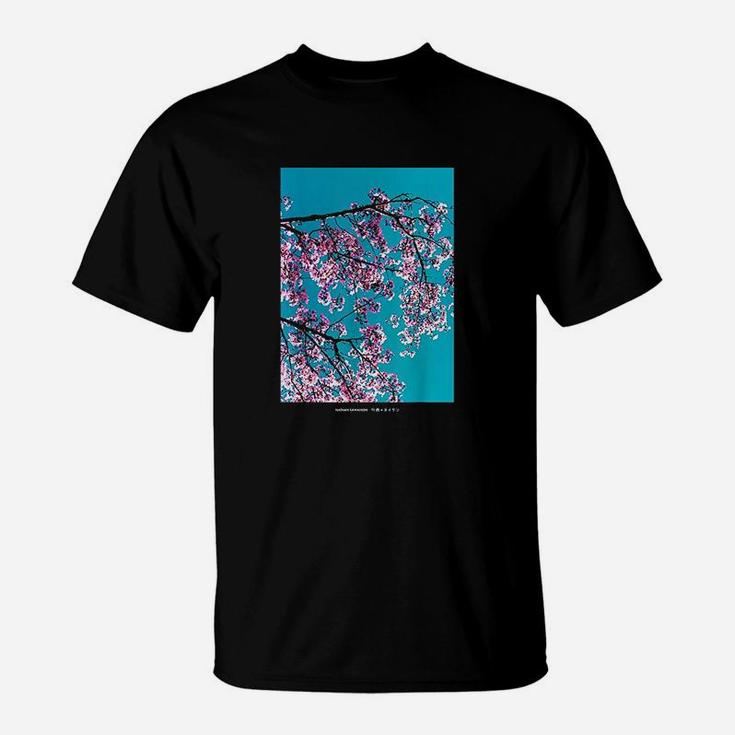 Aesthetic Japanese Cherry Blossom Streetwear Graphic T-Shirt