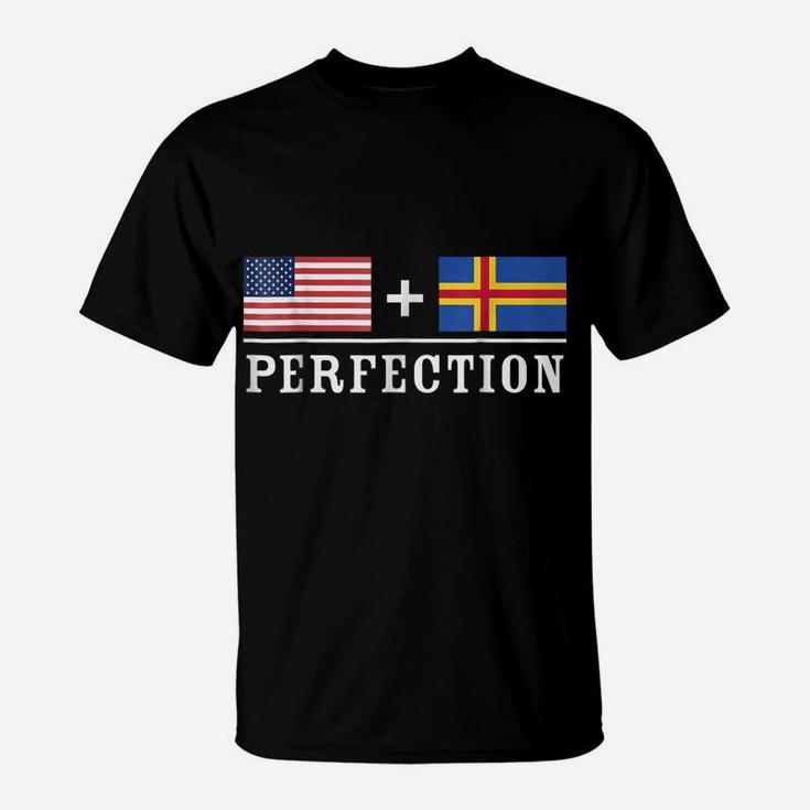 American  Aland  Perfection Usa And Aland Flags T-Shirt