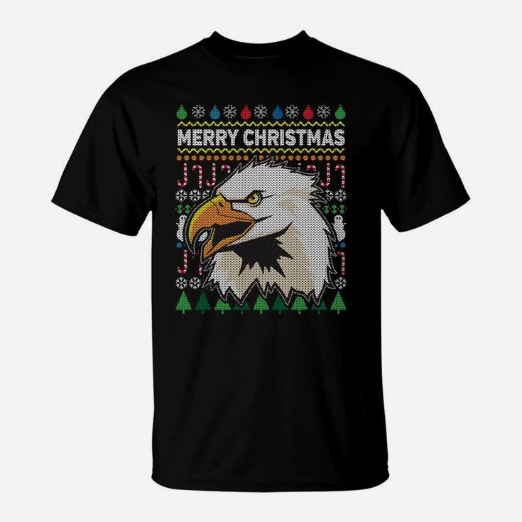 American Bald Eagle Merry Christmas Ugly Xmas Design Sweatshirt T-Shirt