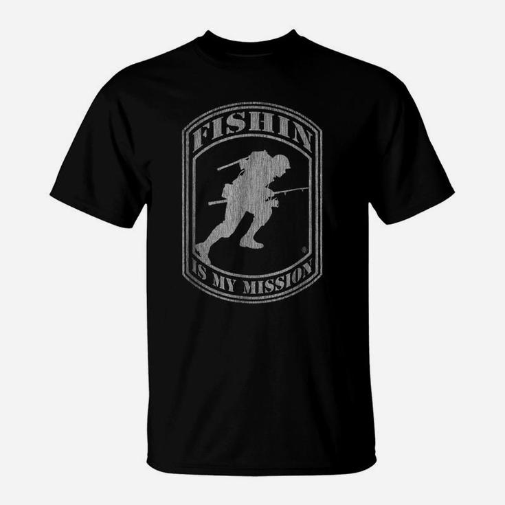 American Bass Soldier  Military Fishing Design 07 T-Shirt