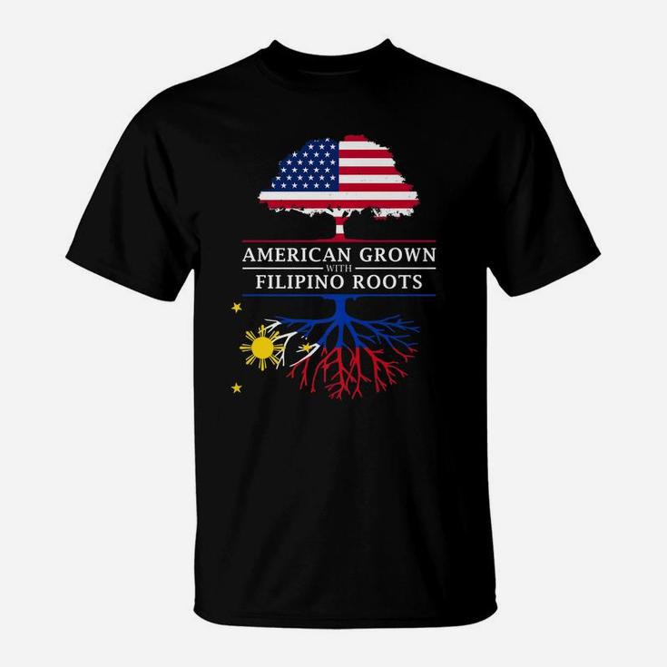 American Grown With Filipino Roots - Philippines T-Shirt
