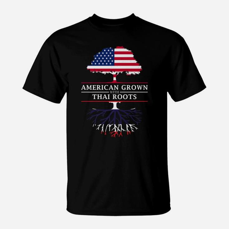 American Grown With Thai Roots - Thailand T-Shirt