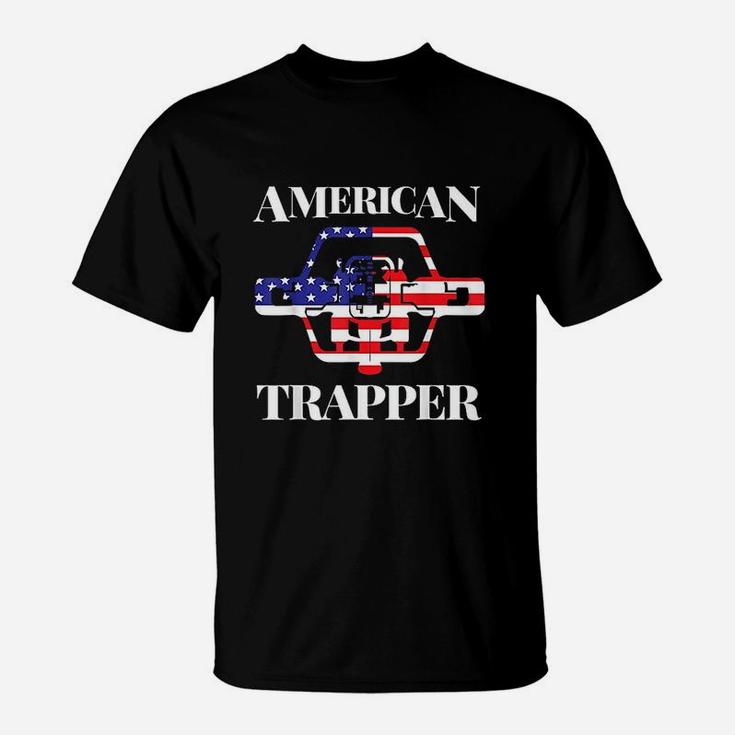 American Trapper Usa Flag Trapping T-Shirt