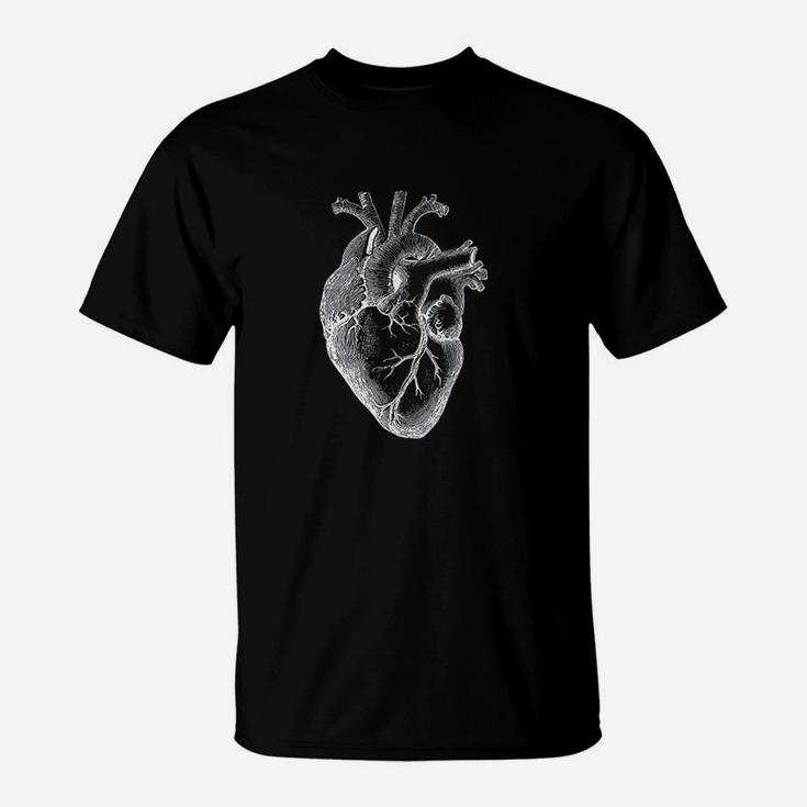 Anatomical Heart Illustration Spreading Love Valentine Art T-Shirt
