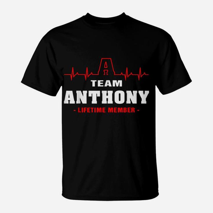 Anthony Surname Proud Family Team Anthony Lifetime Member T-Shirt