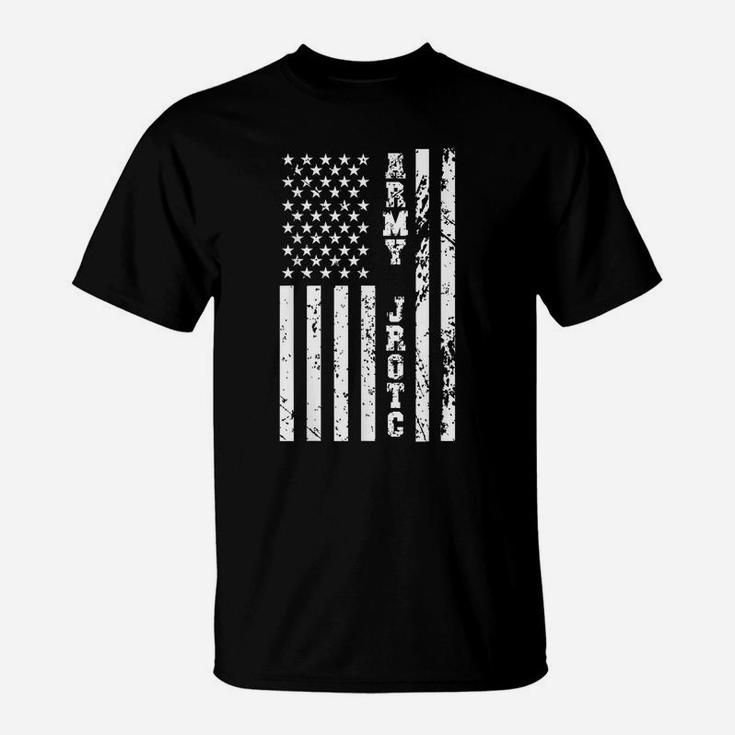 Army Jrotc United States Army Junior Rotc W Us Flag T-Shirt