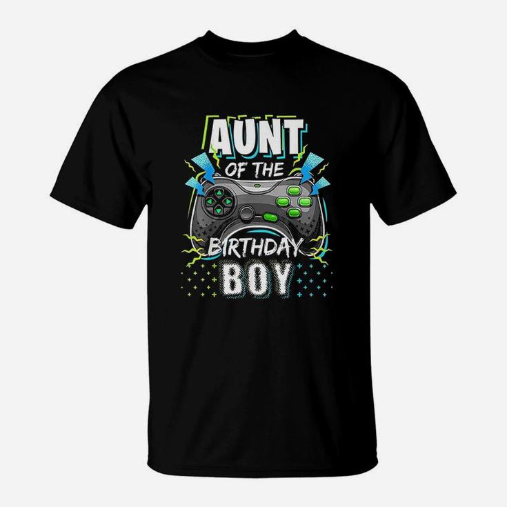 Aunt Of The Birthday Boy Matching Video Game T-Shirt