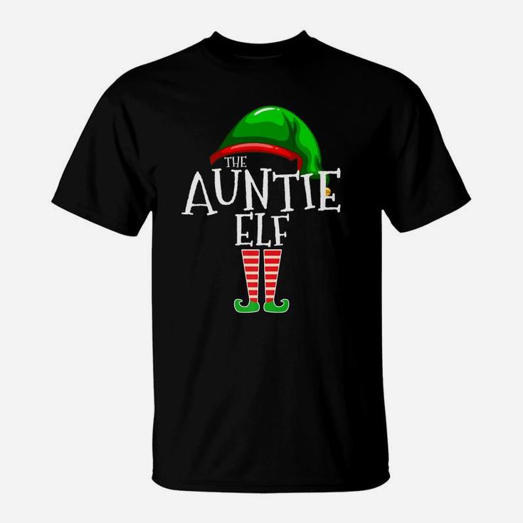 Auntie Elf Group Matching Family Christmas Gift Aunt Outfit T-Shirt
