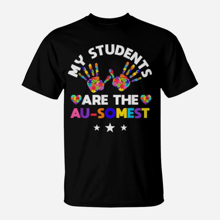 Ausome Students Autism Awareness Autism Teacher T-Shirt