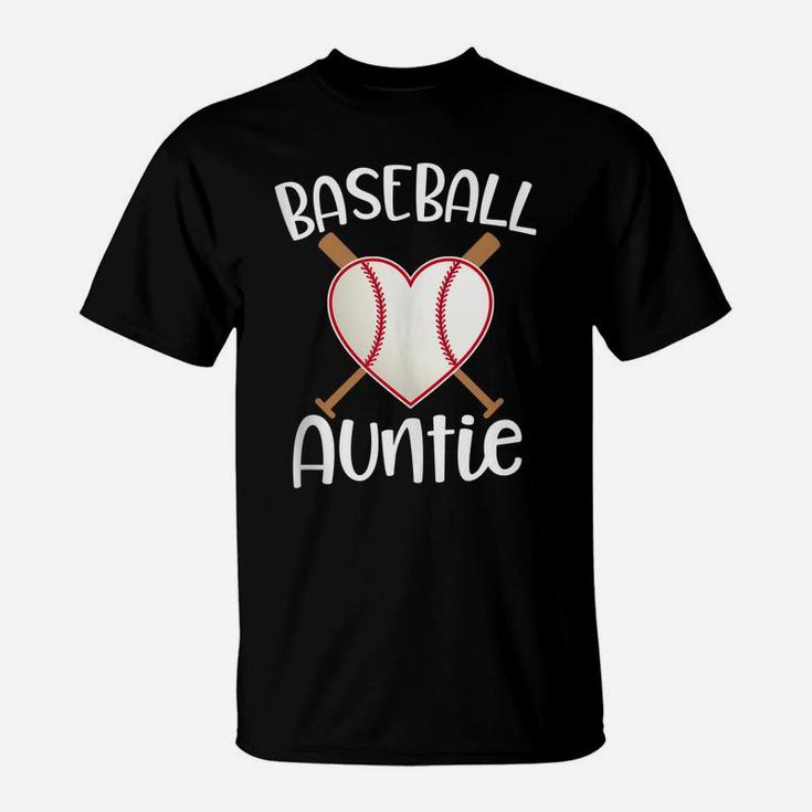Baseball Auntie Womens Nephews Baseball Game Day Gift T-Shirt