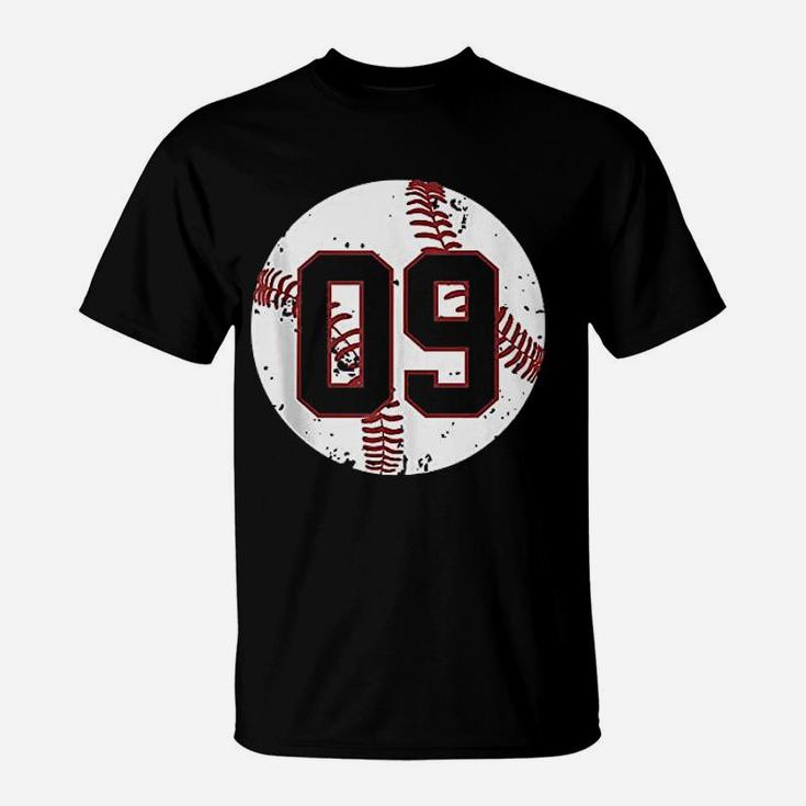Baseball Number 09 T-Shirt