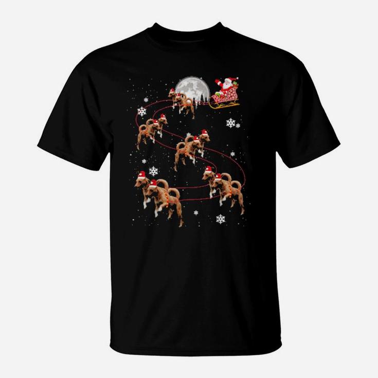 Basenji Reindeer Santa Xmas For Dog T-Shirt