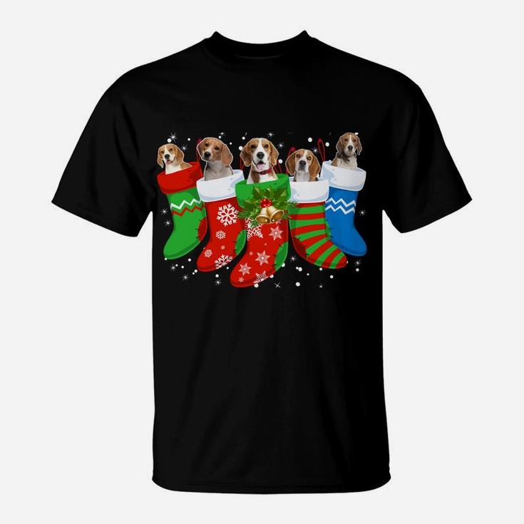 Beagle Christmas Sweatshirt Beagle Dog Cute Socks Xmas Gift T-Shirt